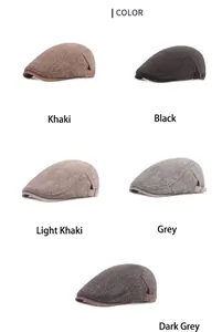 Detailansicht der Schiebermützen mit Fischgrätmuster in Khaki Schwarz Grau und Dunkelgrau
