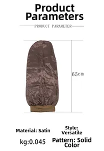 Detailansicht der 65cm Satin-Schlafmütze mit Maßen, 0.045kg Gewicht und Stoffstruktur