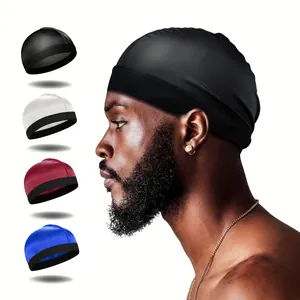 Cuffia Wave in Raso Durag Berretto a Cupola Setoso Per Uomo Donna Cura dei Capelli Traspirante Fascia Larga Elastica Morbida Cuffia da Notte Accessori
