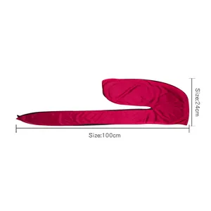 Silky dark red durag headwrap with 100cm long straps and premium satin texture