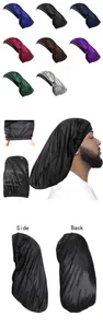 Detailed grid showing colors and side-back views of men's satin wave bonnet