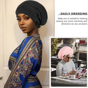 Zweilagige, verstellbare Beanie-Mütze für Damen und Herren in Schwarz und Rosa