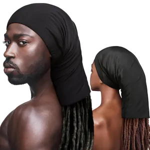 Melkvezel Elastische Hijab Onderhoofddoek Muts Unisex Dreadlocks Bescherming Headwrap Effen Kleur Ademend Moslim Basislaag Hoed