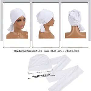 Dettagli turbante in velluto bianco con viste multi-angolo e dimensioni di 25cm