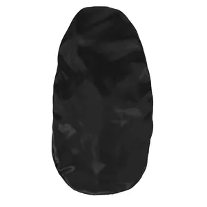 Black satin sleep cap with long tail bow for women, smooth hair care bonnet with high elasticity