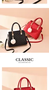 Close-up of diamond quilted texture and gold hardware on classic top-handle handbags