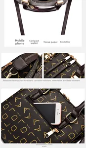 Détails d'un sac cabas marron avec grande capacité et accessoires en métal anticorrosion