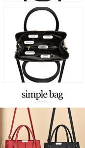 Structure interne à compartiments multiples et rangement du sac à main en cuir texturé