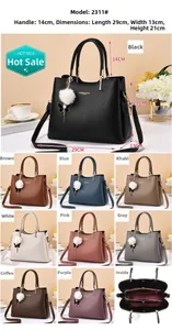 Detailed view of large capacity faux leather bag showing size 29x13x21cm and 9 color options