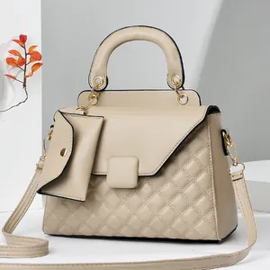 Borsa a Mano da Donna in Pelle PU con Trapuntatura a Rombi Con Mini Portamonete Elegante Borsa a Tracolla Morbida