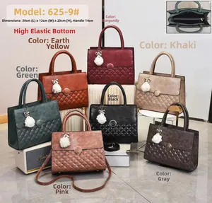 Detailed size chart for rhombic embossed handbag available in seven various colors