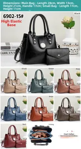 Dettaglio del set borsa shopper e pochette in 8 colori con pratici scomparti interni