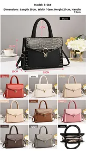 Detailed view of the crocodile pattern tote bag with 28x10x21cm dimensions and color options