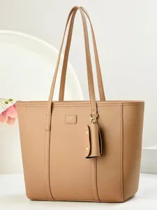 Damen Casual Litschikorn Tote Bag Große Kapazität Schultertasche Mit Dekorativem Mini-Beutel Pendler-Handtasche