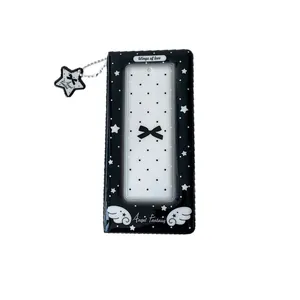 Black Angel Fantasy photo album for four-grid cards with stars and wing patterns