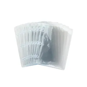 Transparent 6-hole inner sleeves for mini binders made of clear glitter PVC plastic