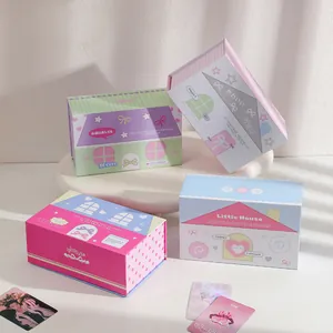 Creative little house magnetic storage boxes for star cards and desktop stationery