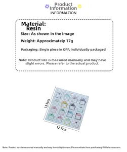 Detail showing drip glue house stickers product specs and packaging dimensions