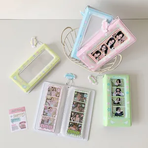 Mini Album Photo en PVC Classeur de Cartes K-pop Avec Pendentif Aile d'Ange Style Coréen Collection pour Petites Photos