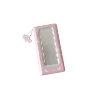 Album photo rose à ailes d'ange avec pendentif cœur pour rangement de cartes K-pop