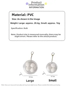 Especificaciones de tamaño para bolsa de almacenamiento de PVC transparente con peluche