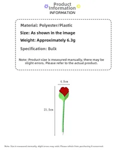 Detailansicht des Rosen-Kugelschreibers mit 21,5 cm Länge und Materialangaben