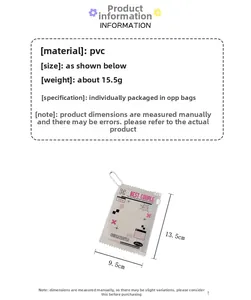 Macro view of transparent PVC card holder with bead chain showing 9.5x13.5cm dimensions