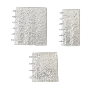 Transparent water ripple binder album set for photocards with loose-leaf PVC texture