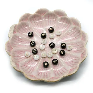 Perles DIY en coquillage et résine avec chiffres noir et blanc pour bijoux artisanaux