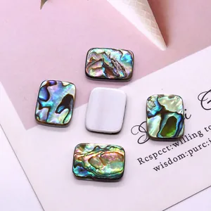 Rechteckiges natürliches Abalone-Muschel- und Perlmutt-Inlay für Schmuckstücke