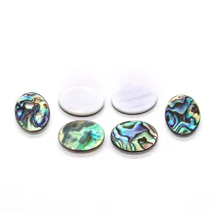 Natürliche ovale Abalone- und Perlmutt-Cabochons für die DIY-Schmuckherstellung