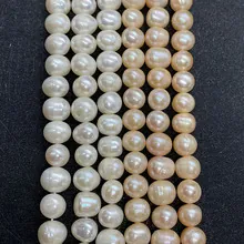 Vertical rows of multi-colored natural freshwater pearls for DIY jewelry making