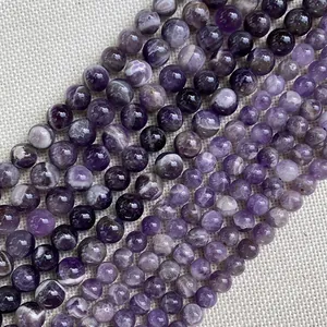 Gepolijste natuurlijke amethist kralen van 6mm en 8mm voor DIY sieraden maken