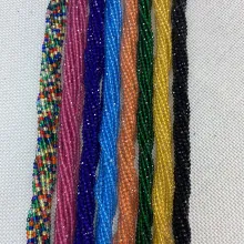 Detailed top view of various colorful 6mm natural stone beads for DIY jewelry making