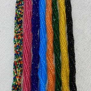 Faceted Natural Crystal Glass Round Loose Beads For DIY Jewelry Making Bracelet Necklace Handcraft Small Bead Supplies