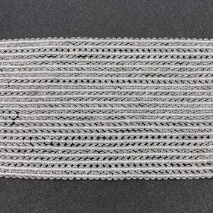 Polished 2-4mm faceted clear quartz crystal beads for DIY jewelry making and necklaces
