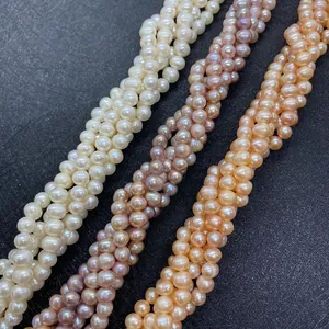 Macro shot of multi-colored freshwater pearls showing natural luster and smooth textures