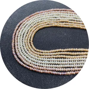 Mixed pastel freshwater pearls loose beads strands for DIY jewelry making and bracelets