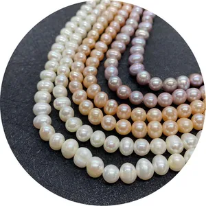 Natural freshwater pearls in white pink and purple colors for jewelry making necklaces