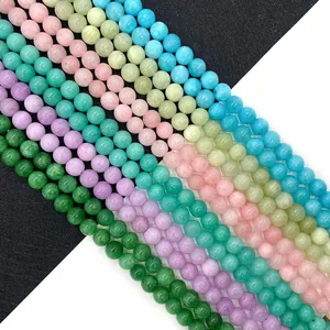 Vibrant 6mm-10mm natural stone beads in mixed colors for DIY jewelry making