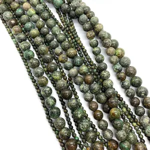 Natuurlijke Afrikaanse turquoise ronde kralen in verschillende maten voor DIY-sieraden