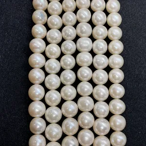 Natural Freshwater Pearl Beads AAA Grade White Round Loose Beads For DIY Necklace Bracelet Jewelry Making Gift Women