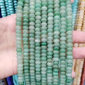 Strands of smooth light green translucent quartz round beads for DIY jewelry making
