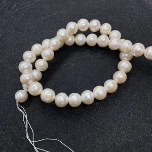 High quality white AAA natural freshwater pearl strand for DIY necklace and bracelet jewelry
