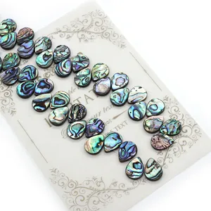 Natural Abalone Shell Beads Iridescent Water Drop Shape Loose Beads For DIY Jewelry Making Necklace Accessories