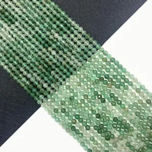 Facettierte grüne Fluorit-Rundperlen für DIY-Schmuckherstellung von 2mm bis 4mm