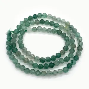 Polierte 4mm Naturgrüne Fluorit facettierte Rundperlen für DIY-Schmuckherstellung