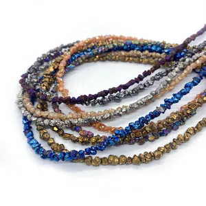 Irregular natural stone metal-plated beads for DIY necklaces and bracelet jewelry making