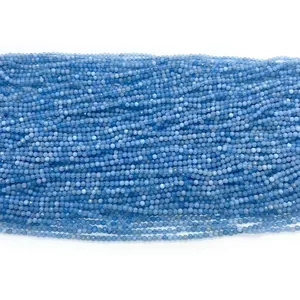 Sky blue faceted natural apatite stone beads for DIY jewelry making and necklaces