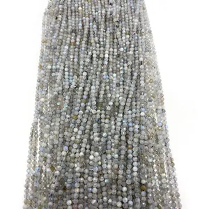 Natural Faceted Labradorite Red Flash Stone Round Beads 2mm 3mm 4mm Loose Spacer Beads For Jewelry Making DIY Accessories